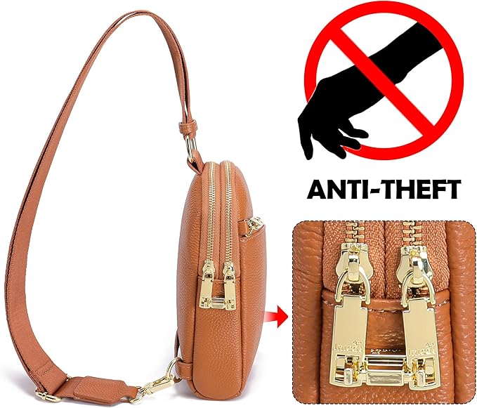 INICAT RFID Blocking Sling Bag Anti Theft Crossbody Bags Women Valentine's Day Gifts Travel Purses Vegan Leather