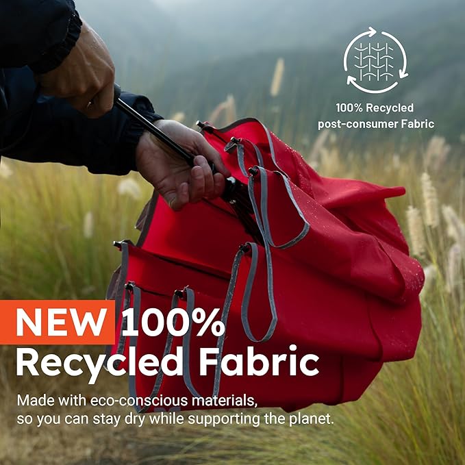 Weatherman Premium Collapsible Travel Umbrella - Windproof, Compact, Easy Auto Open - Resists Up to 55 MPH Winds - Perfect for Rain, Wind, Backpack, Car - Folding Umbrella (Sunlit Butter)