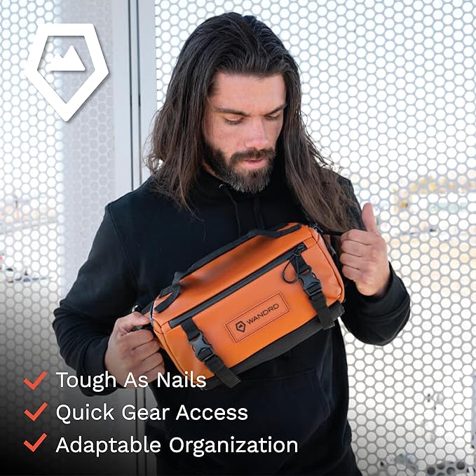 WANDRD ROGUE V1 6L Sling: Compact Camera Sling and Crossbody Bag with Fast Access, 3-Way Carry– Lightweight Everyday Bag Great for Travel, Photography, and Daily Use (Sedona Orange)