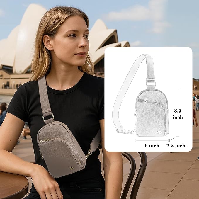 INICAT RFID Blocking Sling Bag Anti Theft Crossbody Bags Women Valentine's Day Gifts Travel Purses Vegan Leather