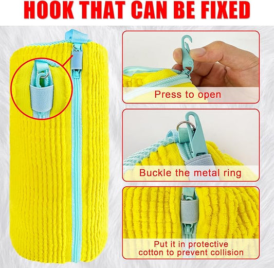 XXL Shoe Washing Machine Bag - 2-Pack Reusable Shoes Cleaning Bags, 360° Deep Clean for Tennis Shoes, Sneakers and Slippers, Includes 2 Shoe Storage Dust Bags (Yellow)