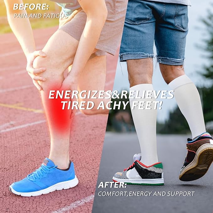 fenglaoda Compression Socks for Women Men 3 Pairs Graduated Compression Support Circulation Socks for Nurses
