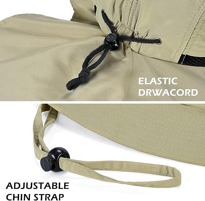 Solaris Sun Hat with Neck Flap, UPF 50 Sun Protection Lightweight Sun Cap for Men Women, Wide Brim Hat for Fishing Hiking