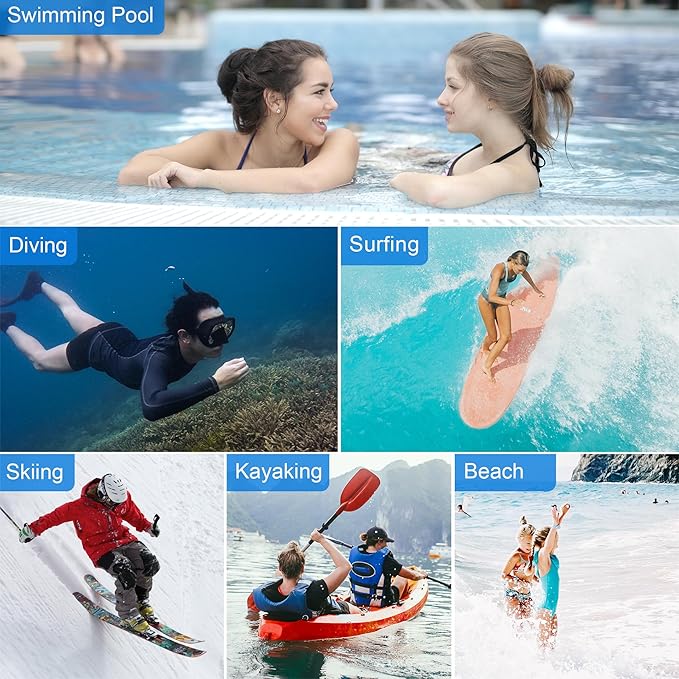 wellhouse Waterproof Phone Pouch, Waterproof Phone Case for iPhone 16 15 14 13 12 Pro Max XS Samsung, IPX8 3D Cellphone Dry Bag Beach Essentials (2 Pack - Duke Green & White7.0, 7 inch)