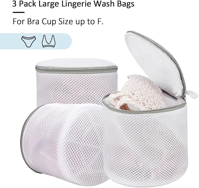 GOGOODA Laundry Mesh Bag Bra Wash Bag for Lingerie, Underwear, Delicates (3 Set)