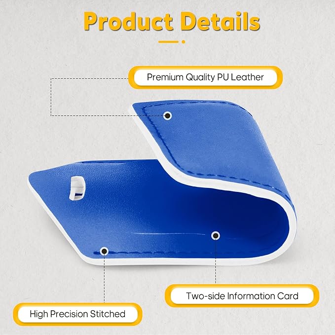 Travelambo Luggage Tags for Suitcases Faux Leather Privacy Protection 2 Pack Bag Tags Travel Accessories Essential, Fresh Blue