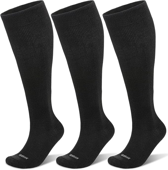 LEVSOX Merino Wool Compression Socks for Women & Men 20-30 mmHg Knee High Graduated Support Socks for Nurses Pregnancy Travel