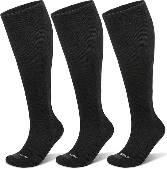 LEVSOX Merino Wool Compression Socks for Women & Men 20-30 mmHg Knee High Graduated Support Socks for Nurses Pregnancy Travel