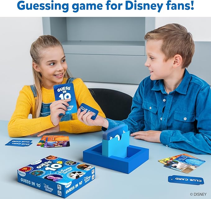 Skillmatics Guess in 10 Disney, Card Game, Christmas Stocking Stuffers for Girls, Boys, Kids, Teens, Adults Who Love Cinderella, Mickey Mouse, Moana, Travel Toy, Gifts for Ages 6, 7, 8, 9 and Up