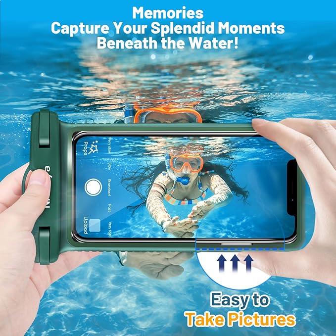 Niveaya Waterproof Phone Pouch, Waterproof Phone Case Compatible for iPhone 15 14 13 12 Pro Max Up to 7", IPX8 Cellphone Kayak Accessories, Travel Essentials 1Pack