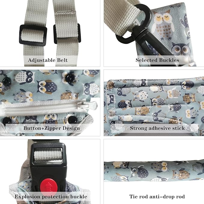 IULONEE Baby Walker, Handheld Kids Toddler Walking Harness Helper Assistant Protective Belt Child Activity Walker Adjustable Standing Up Walking Learning Helper for Toddler 7-24 Month (Blue & Grey)