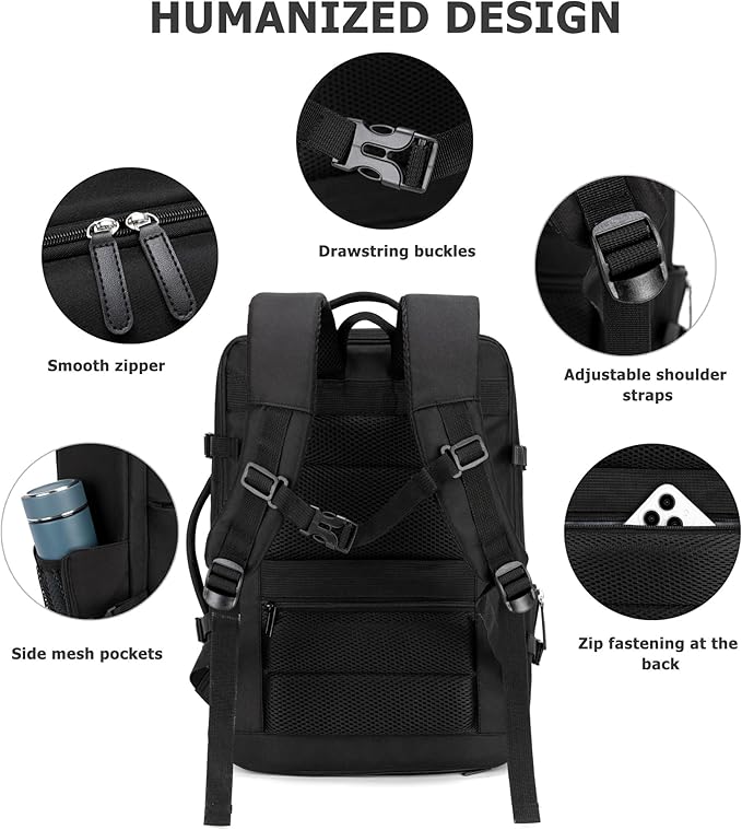 feilario 2 Piece Set 24in Aluminium Frame PC Hard Shell Spinner Wheels Luggage, Built-In TSA lock Carry on Suitcase, with Cup Holder, USB Port, Phone Holder