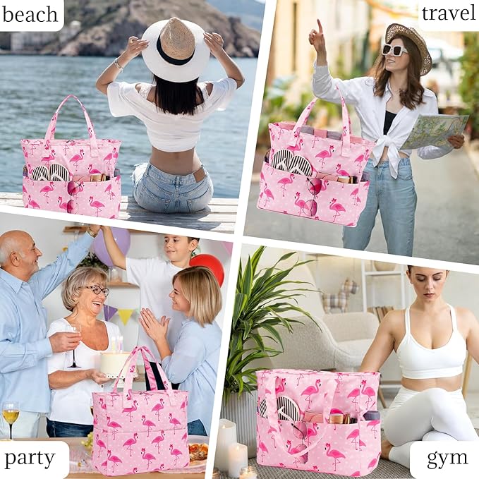 Bluboon Waterproof Beach Tote Pool Bags for Women Ladies Extra Large Carry On Bag With Wet Compartment for Weekender Travel