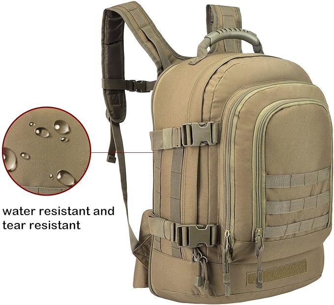 Greencity Laptop Backpacks Tactical 3 Day Expandable Bug Out Bag Classic Case Travel Hiking，Green