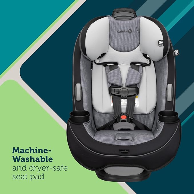 Safety 1st Grow and Go All-in-One Slim Convertible Car Seat, Rear Facing, 5-40 lbs, Forward Facing (30–65 lbs), High Back Booster Seat 40-100 pounds, Evening Dusk