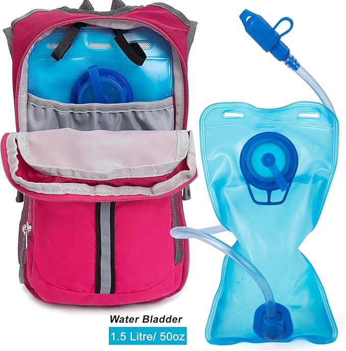 Ivygreen Kids Hydration Backpack, Hiking Backpack for Boys or Girls with 1.5L Water Bladder