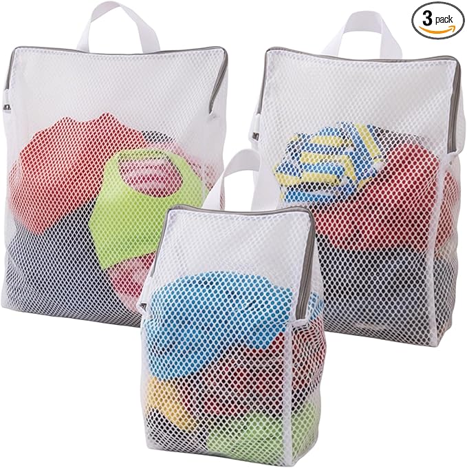 Sock Laundry Bag, Sock Bag for Washing Machine, Laundry Net Bag with 3 Sizes, Dacron Fabric, Mesh Wash Bags for Delicates, Undergarments, Bras