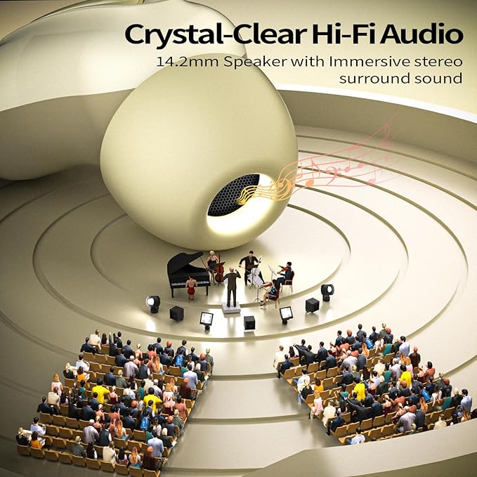 Sleep Earbuds, Mini ANC Wireless Earbuds Bluetooth 5.4 Headphones Deep Bass Stereo, 48H Playtime Ear Buds, 4 ENC Noise Cancelling Mic, In Ear IP7 Waterproof Earphones for Side Sleepers,Touch Control