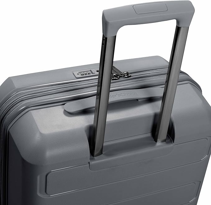 Traveler's Choice Pagosa Indestructible Hardshell Expandable Spinner Luggage, Gray, 3-Piece Set (22/26/30)