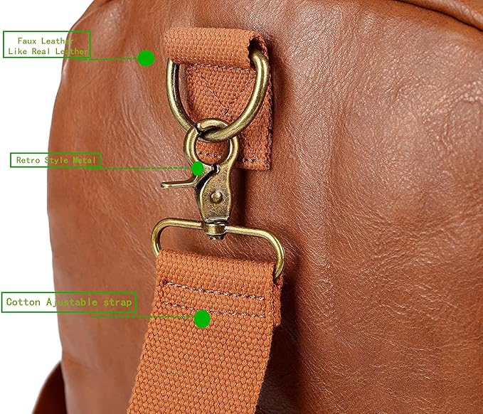 Vegan Leather Travel Duffel Weekender Bag Carry on Overnight Bag Sports Duffel bag For men and Women HB-21