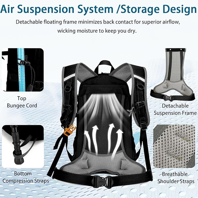 OLEMA Hiking Backpack, 25L Lightweight Travel Backpacks,Camping Daypack for Outdoor Sports,Lightweight Travel Camping Backpack for Men Women