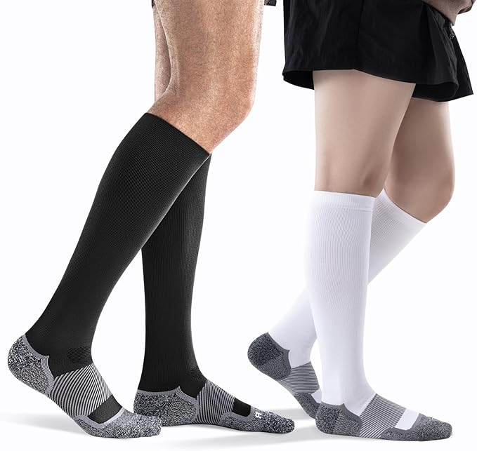 Bbfrey Medical Compression Socks 20-30 mmHg for Men Women (3 Pairs) - Best Support for All Day Wear, Pain Relief, Circulation