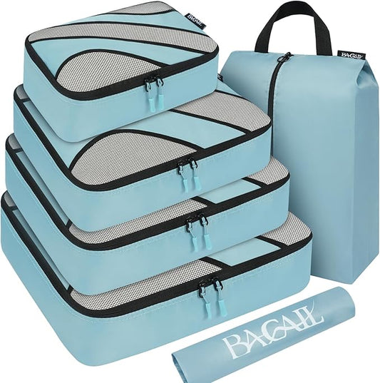 BAGAIL 6 Set Packing Cubes,Travel Luggage Packing Organizers