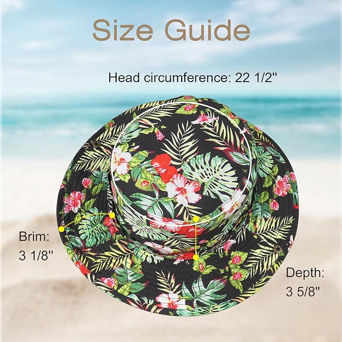 Bucket Hat Wide Brim UV Protection Sun Hat Boonie Hats Fishing Hiking Safari Outdoor Hats for Men and Women