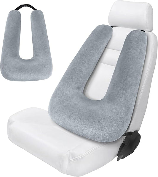 Car Pillow for Kids, Car Pillow, Travel Pillow Cushion for Car and Adults, Support Head and Neck on Road Trips, Grey
