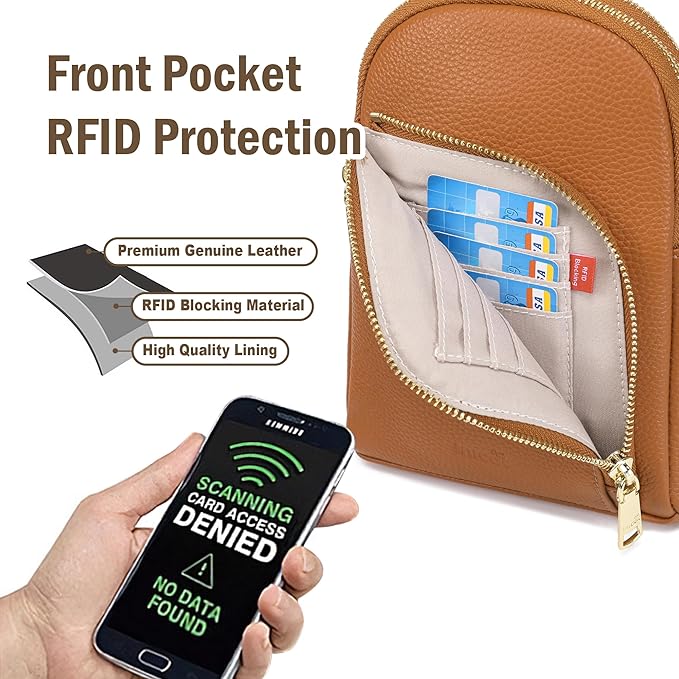 INICAT RFID Blocking Sling Bag Anti Theft Crossbody Bags Women Valentine's Day Gifts Travel Purses Vegan Leather