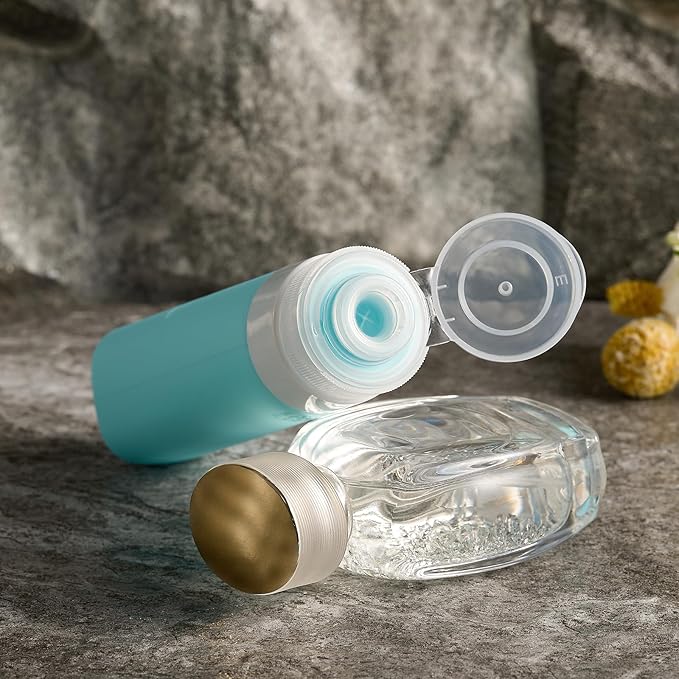 INSFIT Silicone Travel Bottles Set, 17 Pack Travel Size Toiletries, Leakproof Travel Bottles for Toiletries, Travel Accessories for Women, Airplane Travel Essentials, Travel Containers for Toiletries