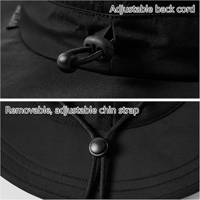 UPF 50+ Bucket Sun Hat with Laser Perforated Mesh Cooling Adjustable Breathable Lightweight for Outdoor Men Women