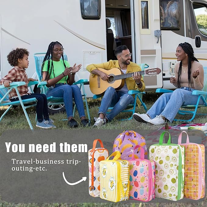 8 Pcs Compression Packing Cubes for Travel, Lightweight Waterproof Luggage Organizer Bags Set, Washable Packaging Cubes for Women Backpack Carry-On Suitcases