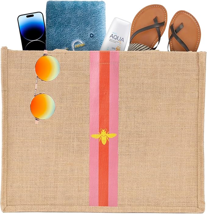 Large Beach Bag Jute Woven Tote