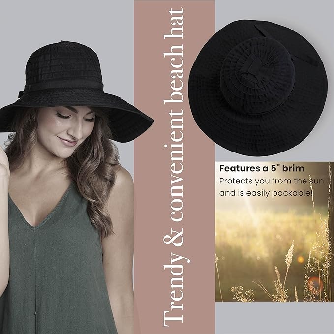 San Diego Hat Company Women's Ribbon Large Brim Hat