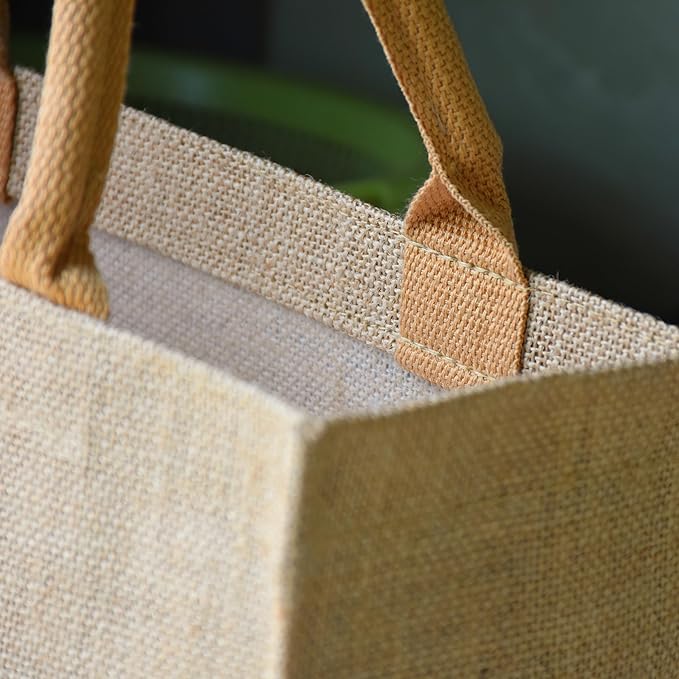 15PCS burlap tote bags jute bridesmaid gift Handbags13.8×5.5×10.5 inch