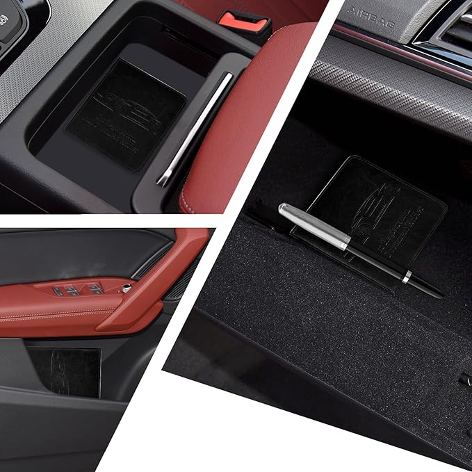 2-Pack Car Registration and Insurance Holder, Car Organization Vehicle Document Organizer with Magnetic Closure for Cards, License in Glove Box, Black