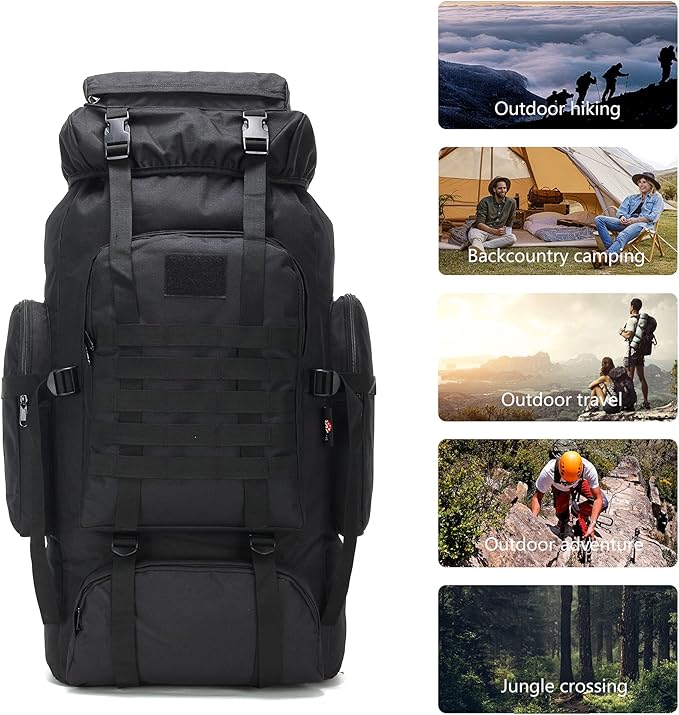 King'sGuard 70L Camping Hiking Backpack Tactical Backpack Military Molle Rucksack Backpack for Outdoor