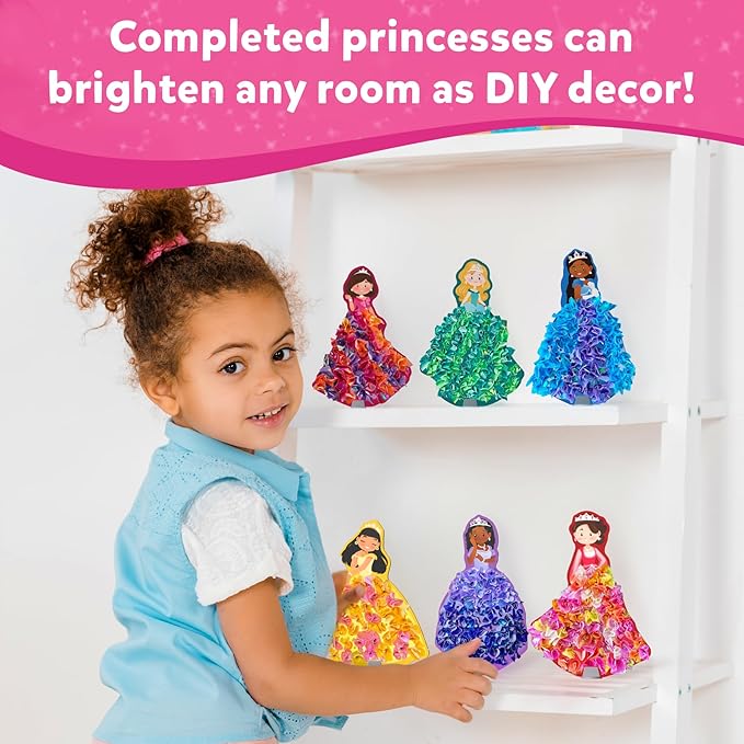 Skillmatics Poke-in Art - Magical Princesses, Mess-Free Fun for Kids, DIY Wood Craft Kits, Creative Activity, Christmas Gifts for Girls & Boys Ages 4, 5, 6, 7, 8, 9
