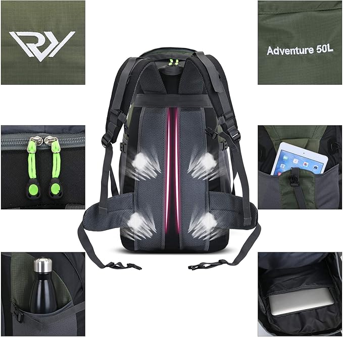 Russel Molly Hiking Backpack, 50l Camping Lightweight Bag for Outdoor