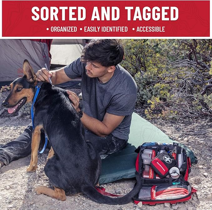 Surviveware 238 Pcs Comprehensive Premium Survival First Aid Kit - Medical Emergency Kit for Travel Camping Gear, Home Essentials & Outdoor Emergencies - Survival Kit