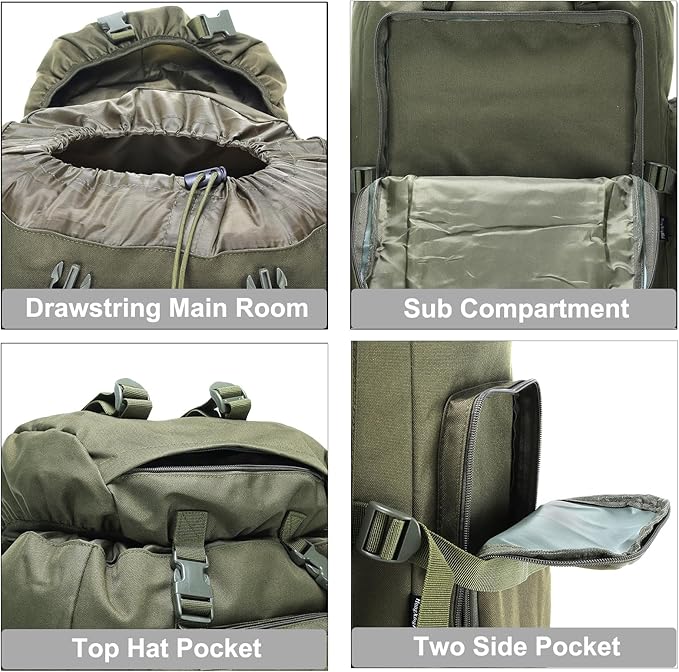 Hiking Backpack for Men 70L/100L Camping Backpack Military Rucksack Molle 3 Days Assault Pack for Climbing