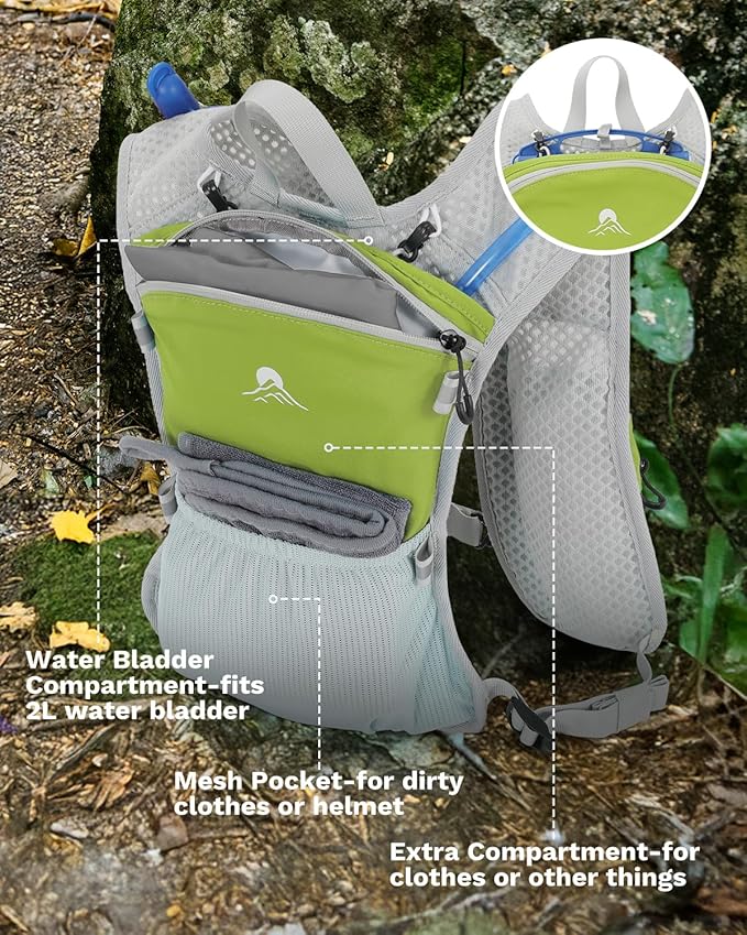 Running Vest for Women and Men, Hydration Running Backpack, Runners Vest, Hydration Vest, with Front Phone Holder, Adjustable Chest and Waist Strap