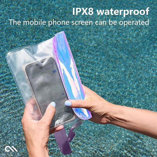 Waterproof Phone Pouch, Sensitive Touch Control, PVC Material, Swimming Phone Holder, Clear Waterproof Mobile Pouch, Adjustable Waist Length, for Travel Vacation