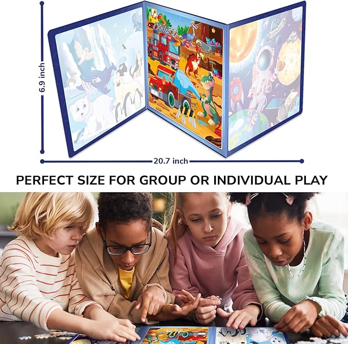 QUOKKA Magnetic Toddler Puzzles Ages 2-4 - 24 Pieces Kids Puzzles Ages 3-5 - Travel Games for Kids 4-6 Boys and Girls - Learning Animal, Space, Dino Car Airplane Road Trip Activities