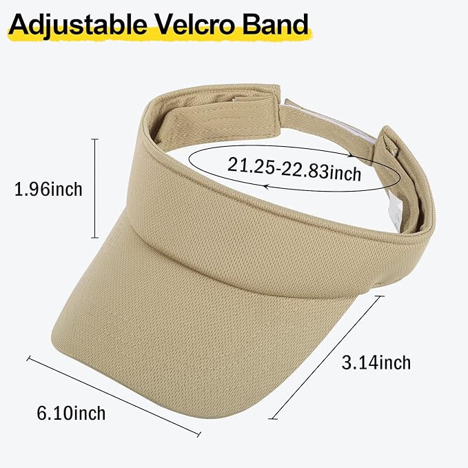 Sun Visor Hat Adjustable Velcro Outdoor Sports Cap for Men Women Adults