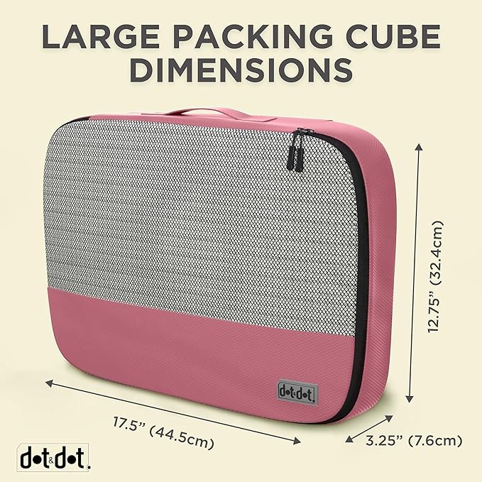 Large Packing Cubes for Suitcases - 5 Pcs set of Packing Cubes for Travel Carry on Suitcase Organizer Bags - Travel Cubes Organizer Bags for Luggage
