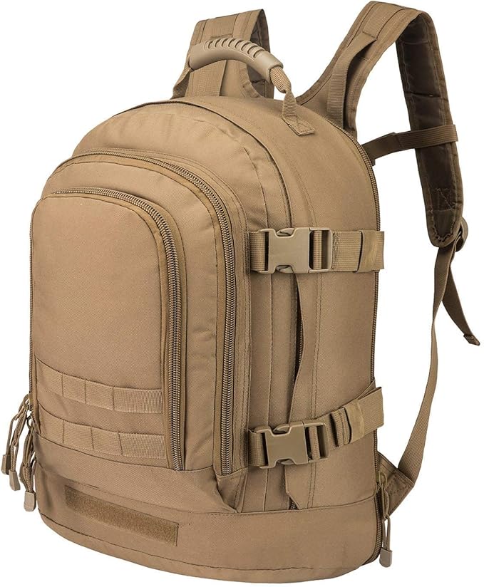 Greencity Laptop Backpacks Tactical 3 Day Expandable Bug Out Bag Classic Case Travel Hiking，Coyote