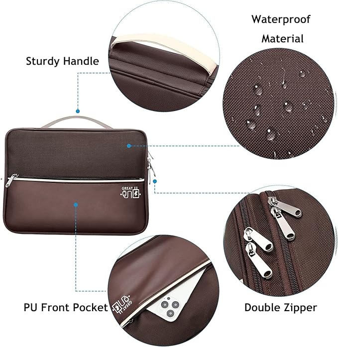 Electronics Travel Organizer, Double Layer Cable Organizer Bag Waterproof Electronics Accessories Storage Bag for Charger, Phone, Power Bank, Hard Drive, Cord, Tablet