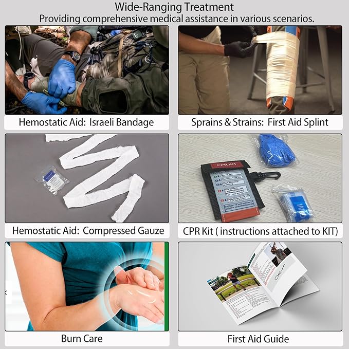 First Aid Kit Comprehensive First Aid Trauma Kit,First Aid Kits for Businesses,Car, Hiking, Backpacking, Camping, Traveling, and Cycling